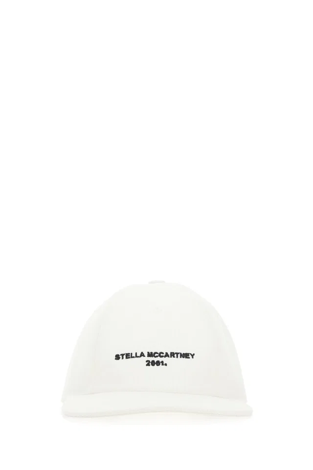 Stella McCartney 570194wp0023 Logo-Embroidered Beanie — White Cotton Beanies in White from HEWI