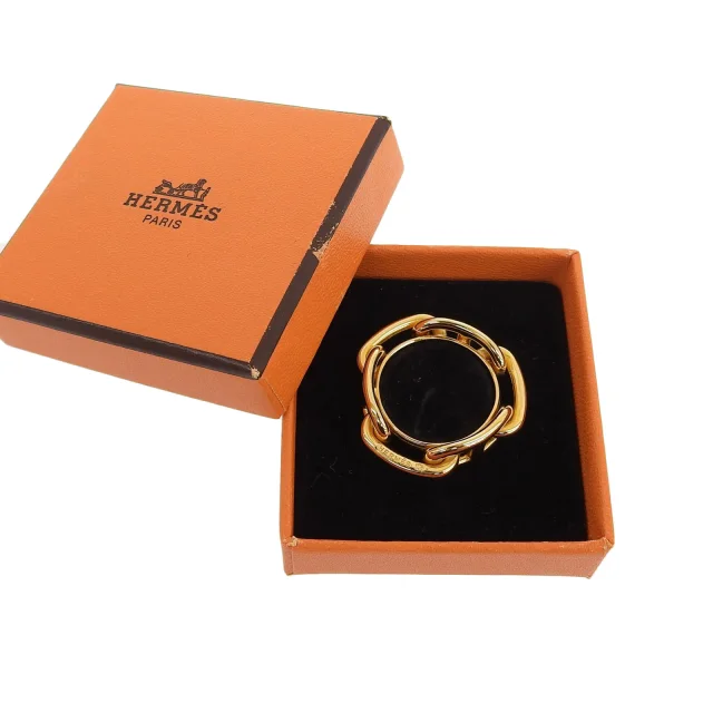 Hermès Rugate Chne Scarf Ring in Gold Gold-plated metal from LuxUness, photo 2 of 6