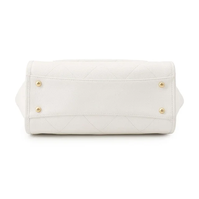 Chanel Stitch Pocket CCTote Bag WhiteAS5417 Caviar Leather in Caviar leather from GALLERY RARE, photo 2 of 19