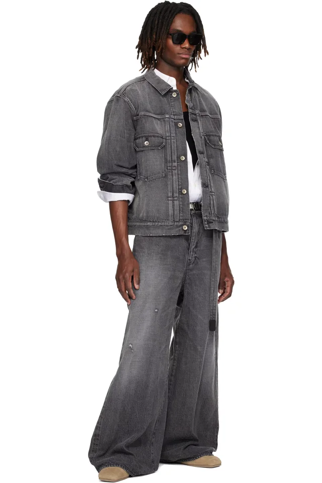 sacai Black BEYONDEXX Jeans, photo 4 of 4 from SSENSE