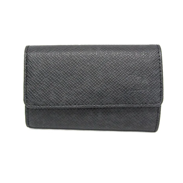 Louis Vuitton Taiga 6 Key Holder M30500 Men's Taiga Leather Key Case Noir in Noir Taiga leather from Elady