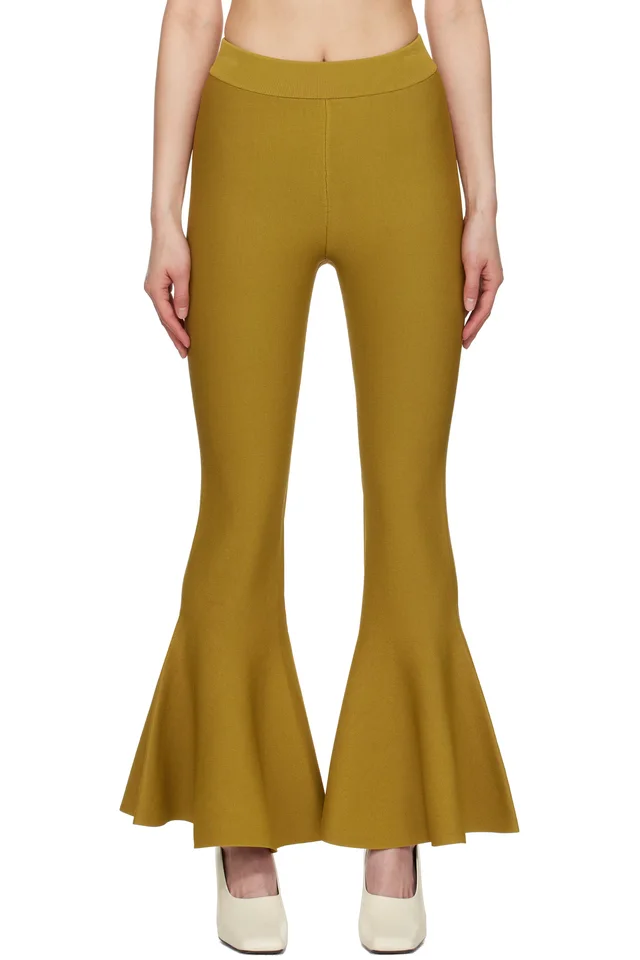 AMI Paris Yellow Godet Short Lounge Pants, image 1 of 1 from SSENSE