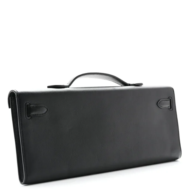 Hermès Swift Kelly Cut Clutch Pochette Black in Black Swift leather from FASHIONPHILE, photo 3 of 9