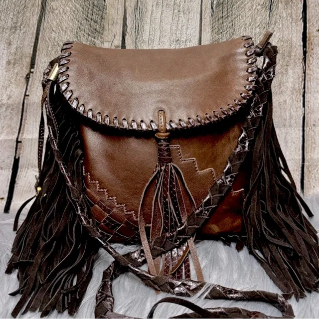 Jimmy Choo Crossbody Fringe Bag in brown|red Suede from Poshmark