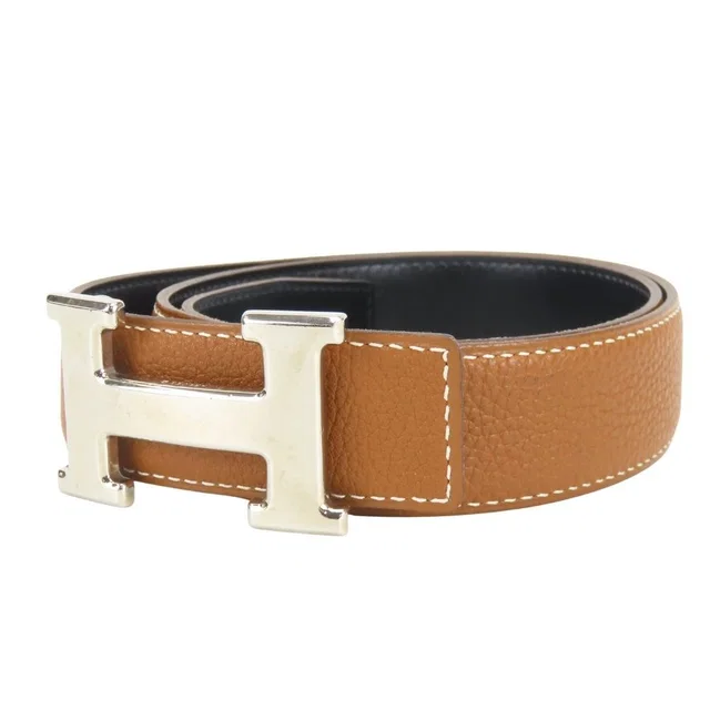 Hermès Belt Constance 80 Togo Box Calf Gold Black Silver Reversible in Black Togo leather from The Reluxe