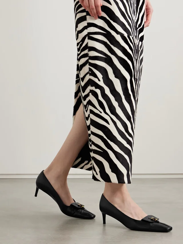 KHAITE Celia Pocket buckled leather pumps in Black, photo 2 of 2 from NET-A-PORTER (Canada)