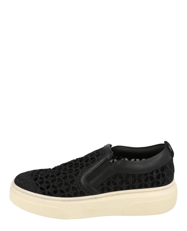 Salvatore Ferragamo Cassina Slip-On Sneakers in black, photo 6 of 6 from ShopSimon