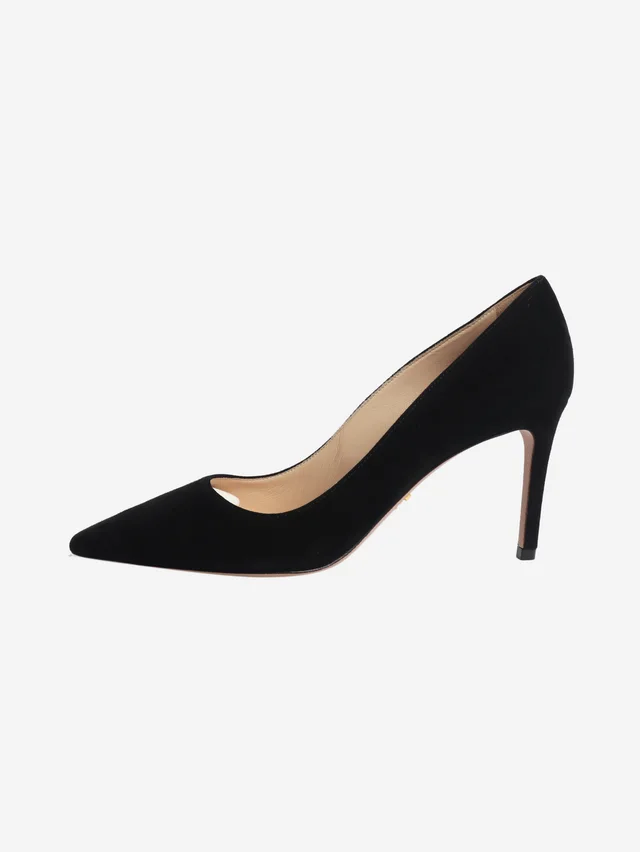 Prada Black suede pumps - size EU 38 in Black Suede from Sign of the Times