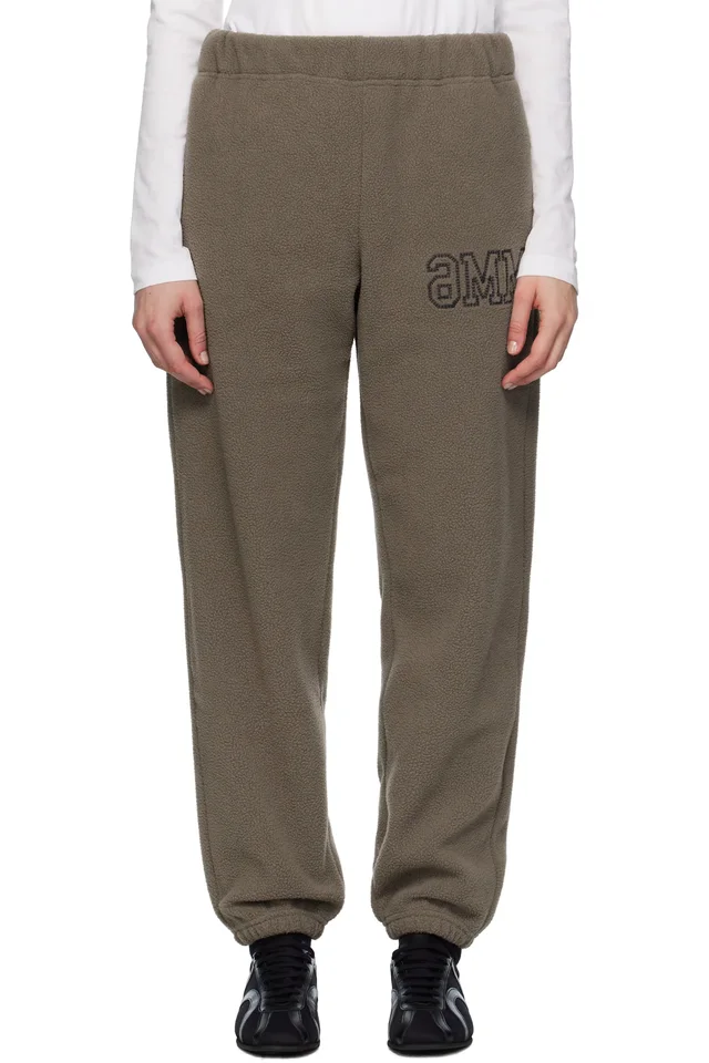 MM6 Maison Margiela Taupe Fleece Sweatpants from SSENSE, photo 1 of 1