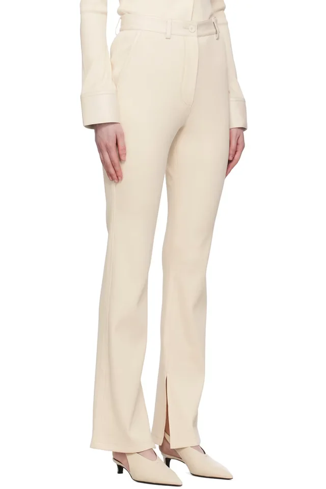 Nanushka Off-White Mykas Trousers, photo 2 of 2 from SSENSE