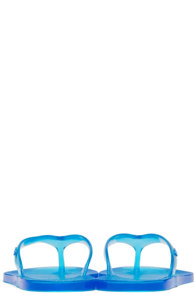 Ancient Greek Sandals Blue Jelly Flip-Flops, photo 2 of 2 from SSENSE