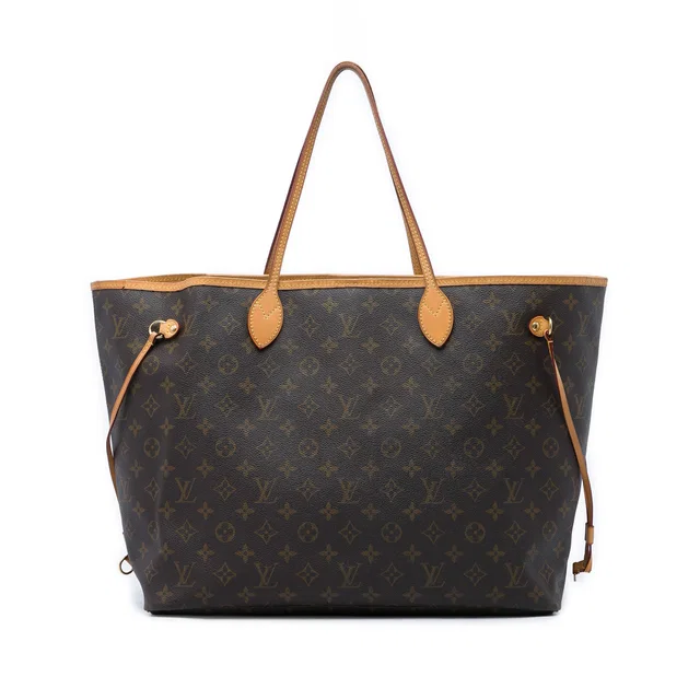 Brown Louis Vuitton Monogram Neverfull GM Tote Bag in Brown Coated canvas from Designer Revival
