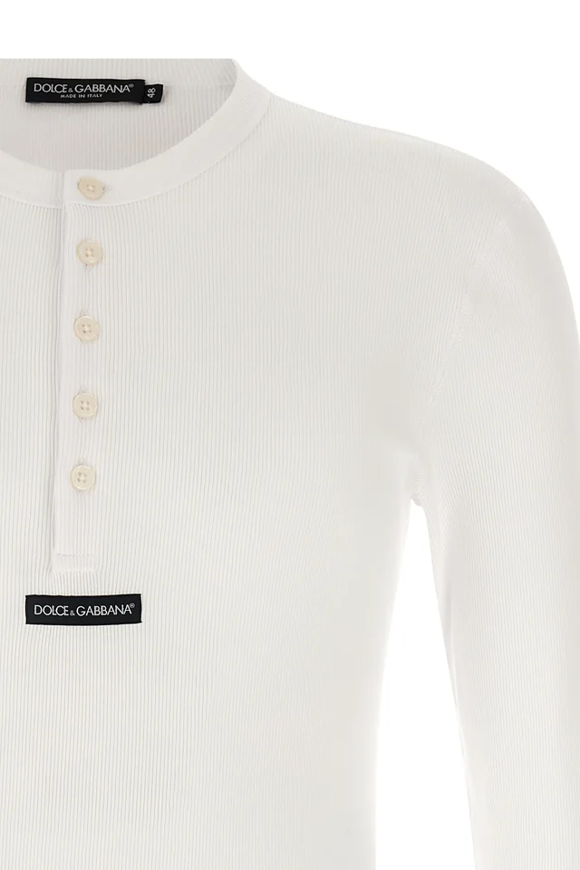Dolce & Gabbana Serafino Logo Patch Jersey T-Shirt, photo 3 of 4 from SENSER