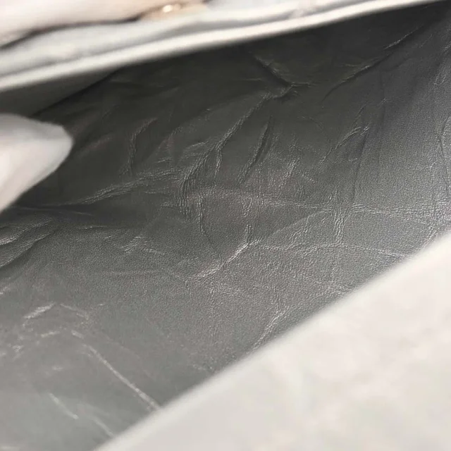 Chanel Reissue 2.55 Double Compartment Flap Quilted Aged Calfskin Silver Bag in Silver Calfskin from HEWI, photo 15 of 15