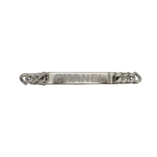 Chanel Valletta Logo Silver Hair Accessory B15P in Silver from Luxury Promise