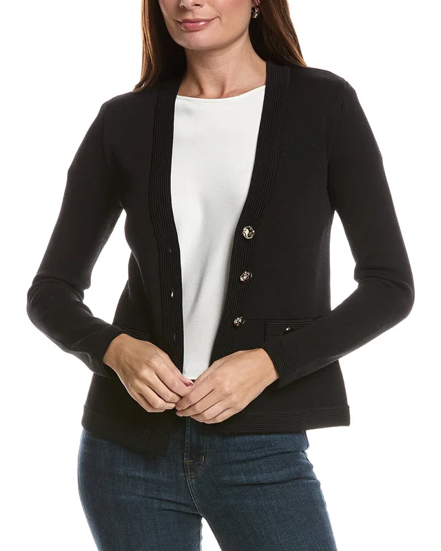 Elie Elie Tahari V-Neck Knit Suit Blazer, image 1 of 1 from Rue La La