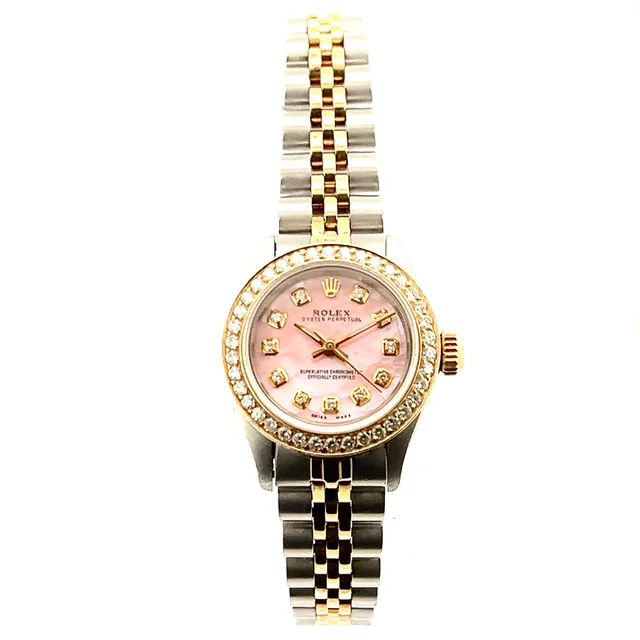 Oyster Perpetual DATEJUST Automatic 25mm 2 Tone Diamond Watch | Rolex | Buy at from Truefacet