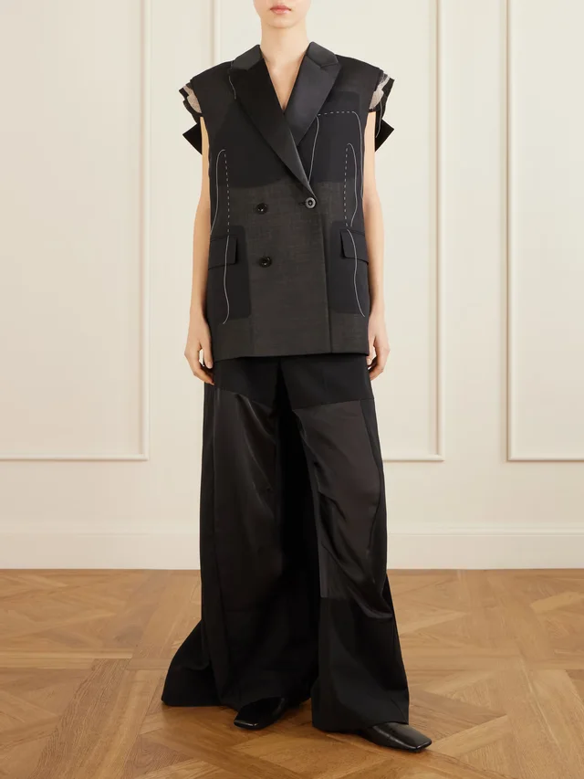 SACAI Wool organza vest in Black, photo 2 of 2 from NET-A-PORTER (Canada)