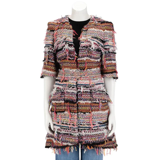 Chanel Fantasy Tweed S/ Jacket FR 40 in Multi Colour Tweed from Blue Spinach