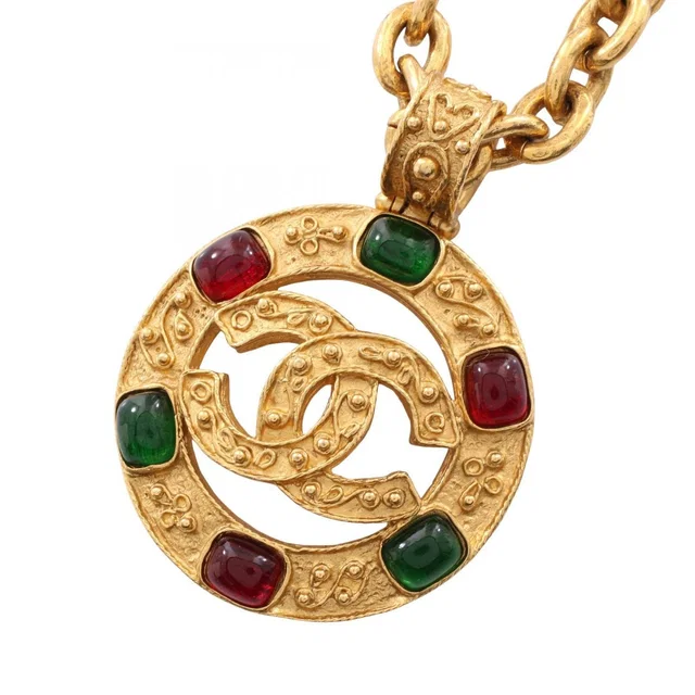 Chanel Necklace CC Logo Gripoix Long from The Reluxe