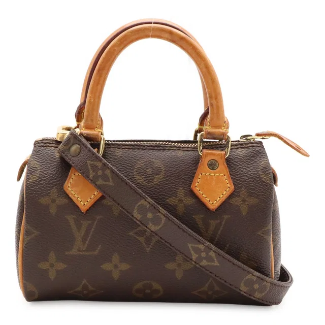 Louis Vuitton Monogram Mini Speedy Mini Bag Pouch Case 2-Way in Coated canvas from The Reluxe