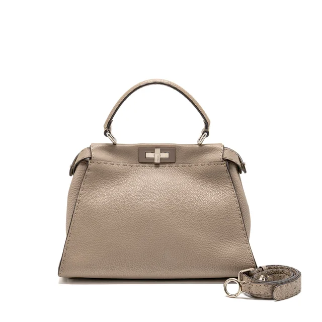 Fendi Iseeu medium peekaboo Calfskin Grey SHW in Grey Calfskin from EMIER