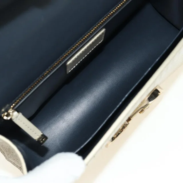 Dior 30 Montaigne Chain Flap Micro Cannage Metallic Calfskin in Calfskin from Her-Age, photo 5 of 48