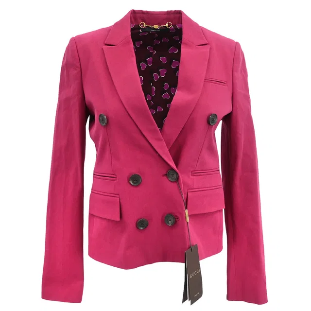Gucci 2013 Double Breasted Jacket Pink #38 in Pink from AMORE Vintage Tokyo