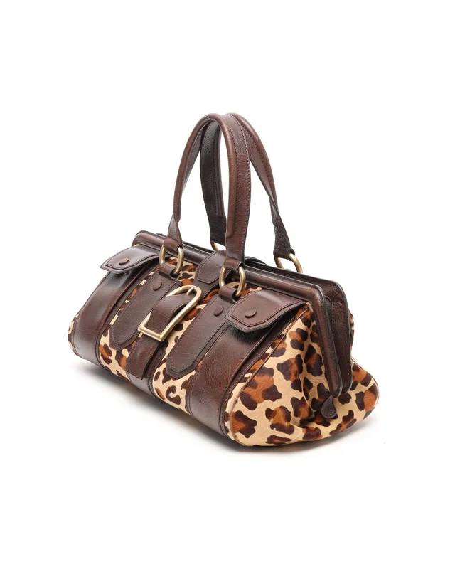 Celine Ella Leopard Ponyhair Hobo Bag in Denim from A Retro Tale, photo 2 of 10