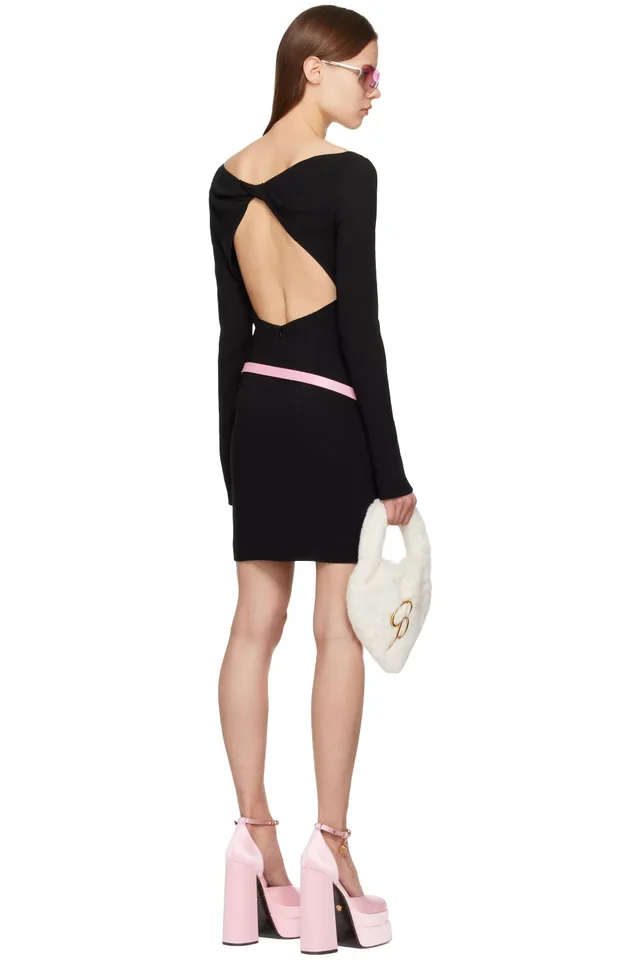 Blumarine Black Twisted Minidress, photo 3 of 5 from SSENSE