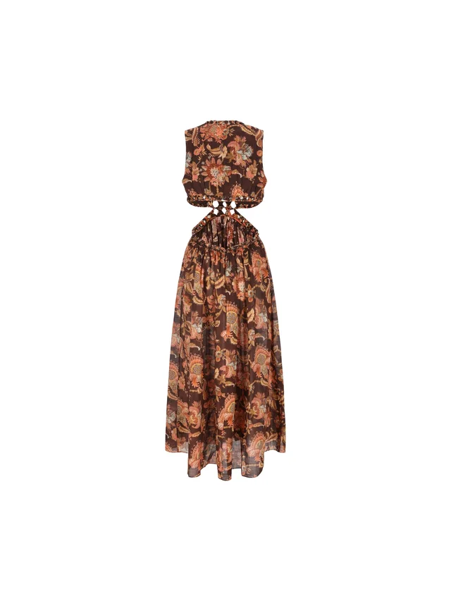 Zimmermann Aster Cut-Out Printed Dress, photo 2 of 4 from SENSER