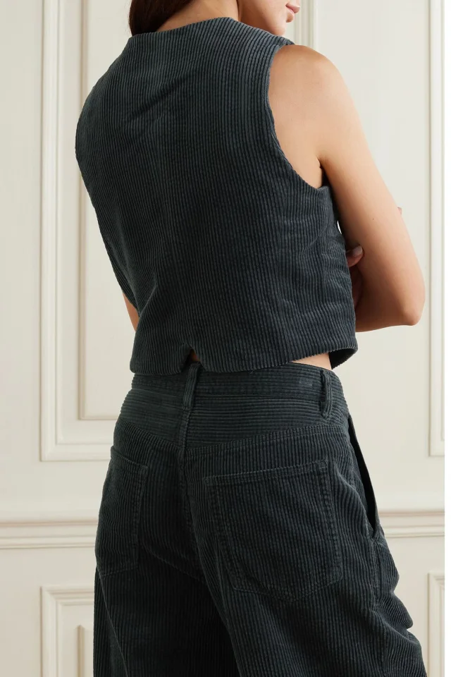 Goldsign The Orten Cotton-Corduroy Vest in Grey, photo 3 of 4 from THE OUTNET