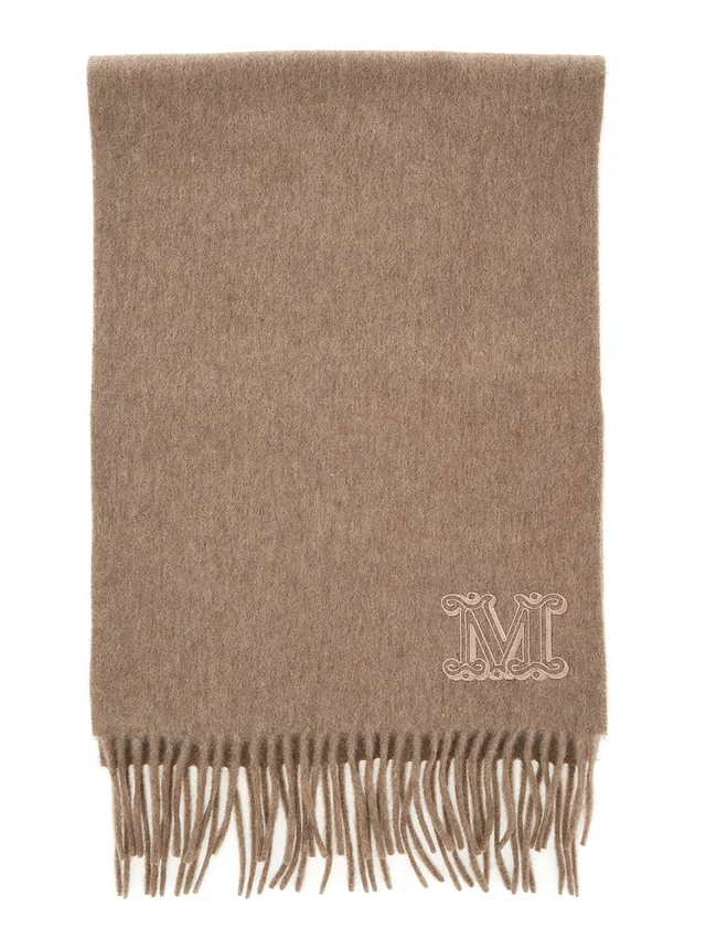 Max Mara Wsdalia Scarf — Beige Cashmere Scarfs in Beige Cashmere from HEWI