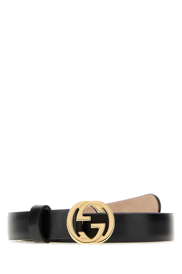 Gucci Leather Belt — Black in Black Leather from HEWI