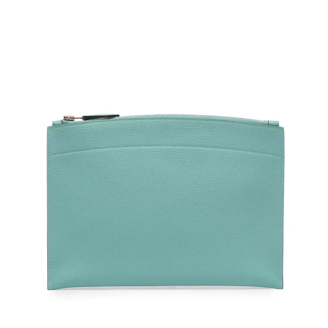 Blue Hermès Small Togo Bazar Pouch Clutch Bag in Blue Togo leather from Designer Revival, photo 1 of 1