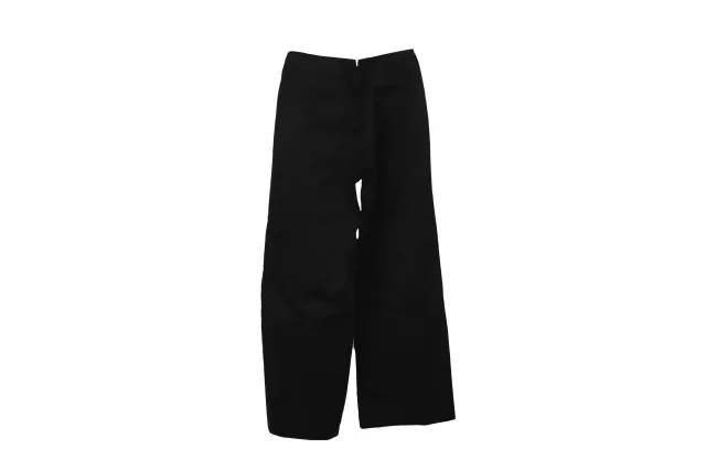 Adam Lippes Tailored Pants in Black Cotton in Black, photo 4 of 4 from ShopSimon