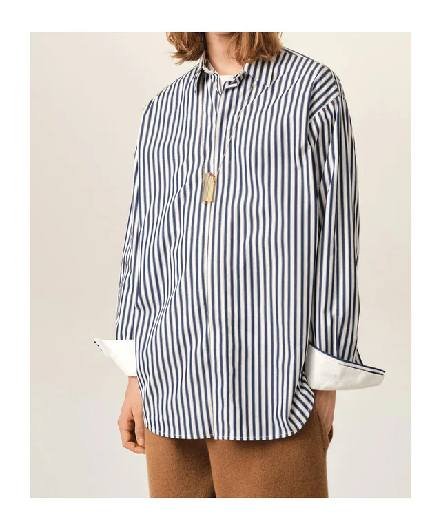 Ami Paris AMI Striped Long-Sleeve Shirt, photo 2 of 6 from SENSER