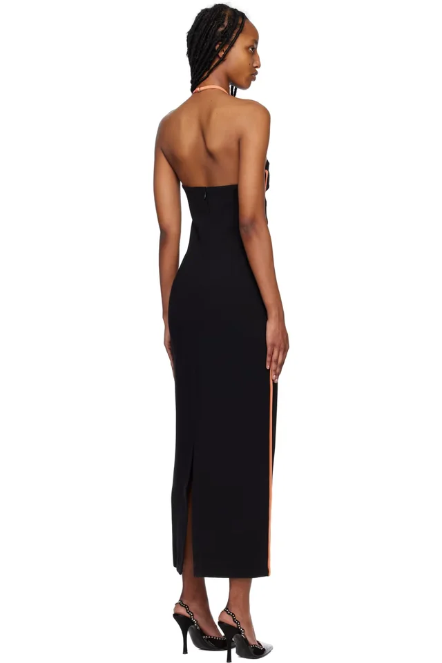 Paris Georgia Black Nassia Midi Dress, photo 3 of 4 from SSENSE