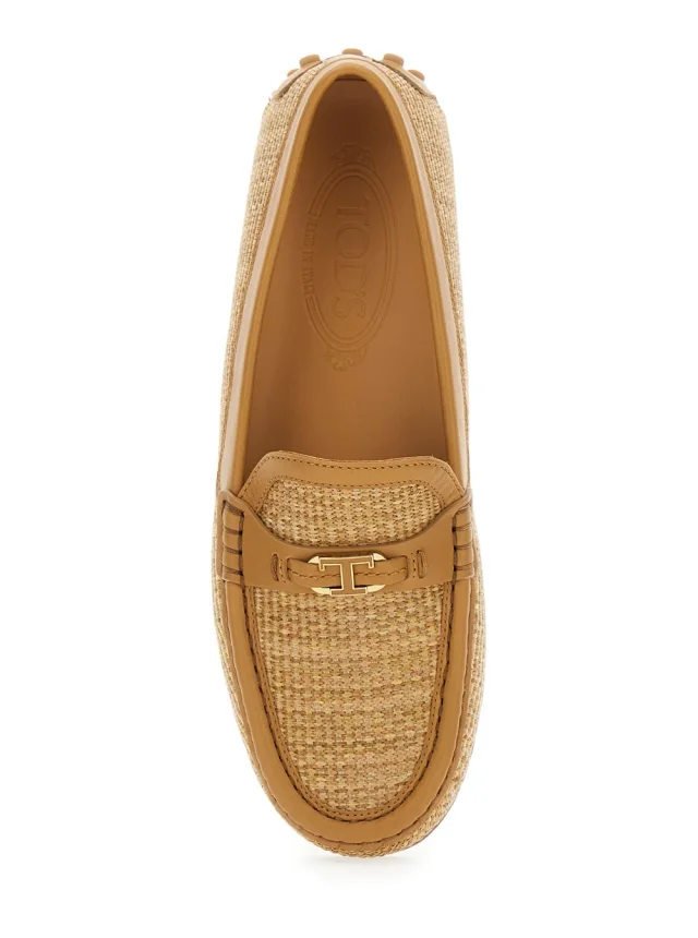TOD'S RAFIA MOCASSIN in Beige 51% Polyamide 49% Cotton, photo 7 of 8 from Gaudenzi Boutique