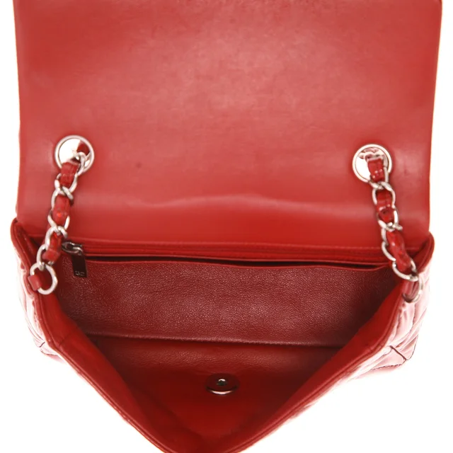 Chanel Mini Timeless shoulder bag in Red Patent leather from Collector Square, photo 4 of 4