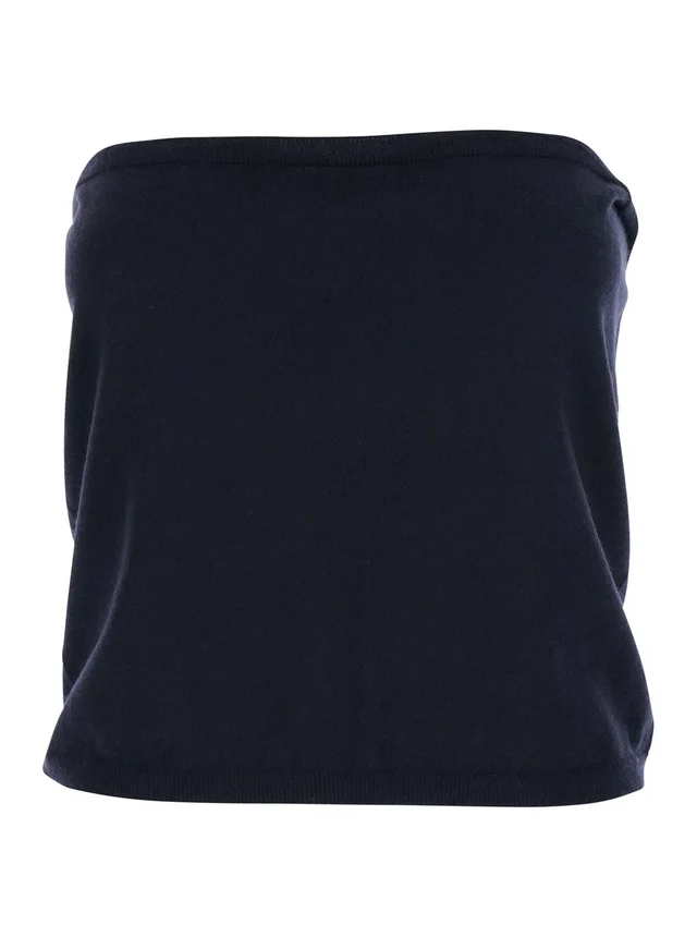 Max mara 'Faretra' Blue Sweater with Boat Neck in Cashmere Woman in Blue 100% Cashmere, photo 7 of 7 from Gaudenzi Boutique
