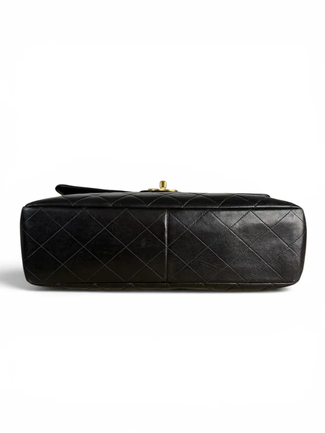 Chanel Vintage Black Lambskin Jumbo Classic in Black Lambskin from Season 2 Consign, photo 7 of 10