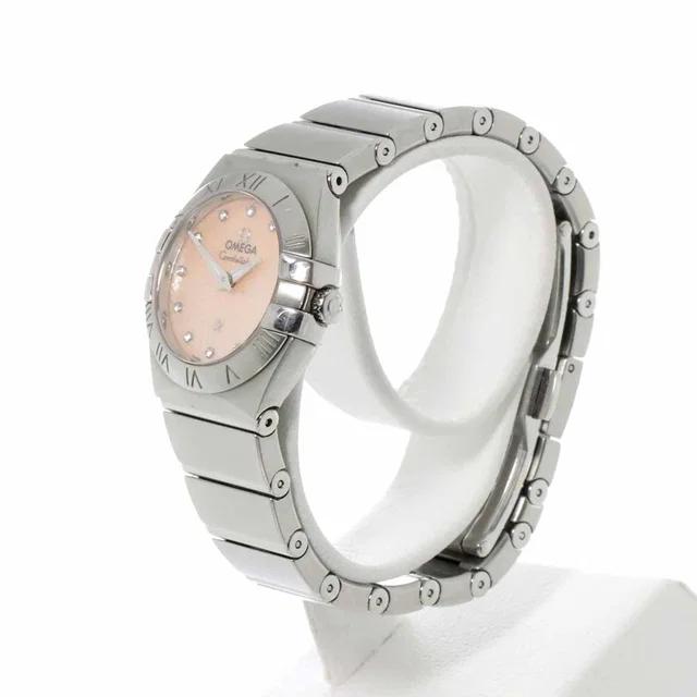 Omega Constellation Plume 123 10 24 60 57 002 Women's Watch Pink Shell 12P Diamond Quartz Watch… in Pink from Luxury Promise