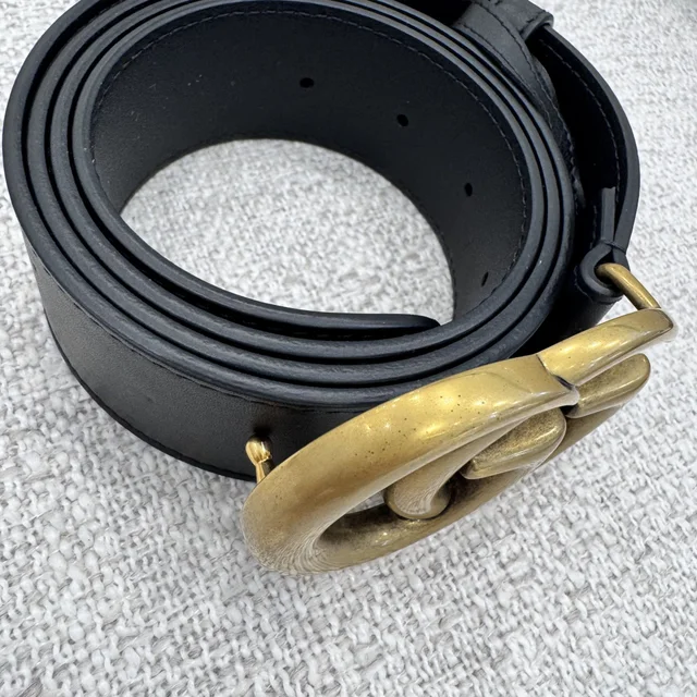 Gucci GG Marmont wide belt in Calfskin leather, Leather, Metal from Reowned, photo 2 of 2