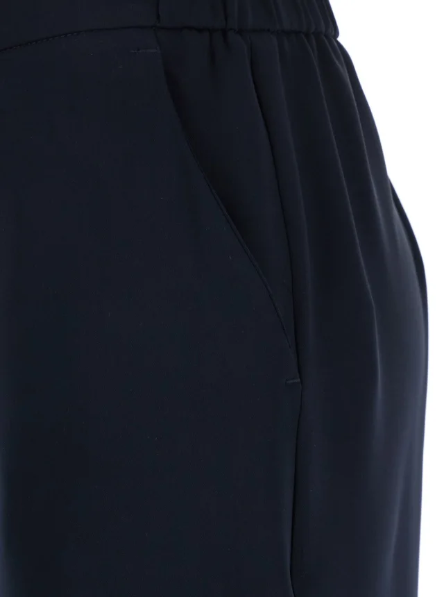Leplain Blue Pants with Rear Elastic Waist and Wide Leg in Tech Fabric Woman in Blue 100% Polyester, photo 4 of 5 from Gaudenzi Boutique