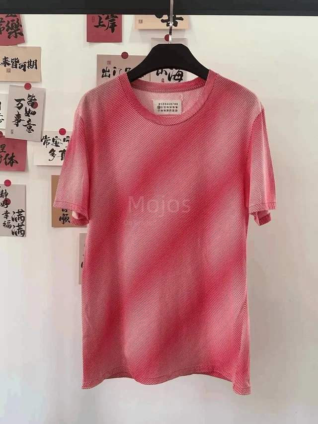 Sz 46 Maison Margiela Fading Pink Tee in multicolor from Grailed