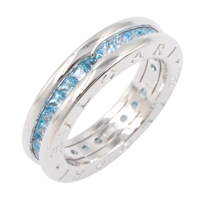 Bvlgari B-zero1 Au750 Blue Topaz Ring Size 50 in Blue from LuxUness