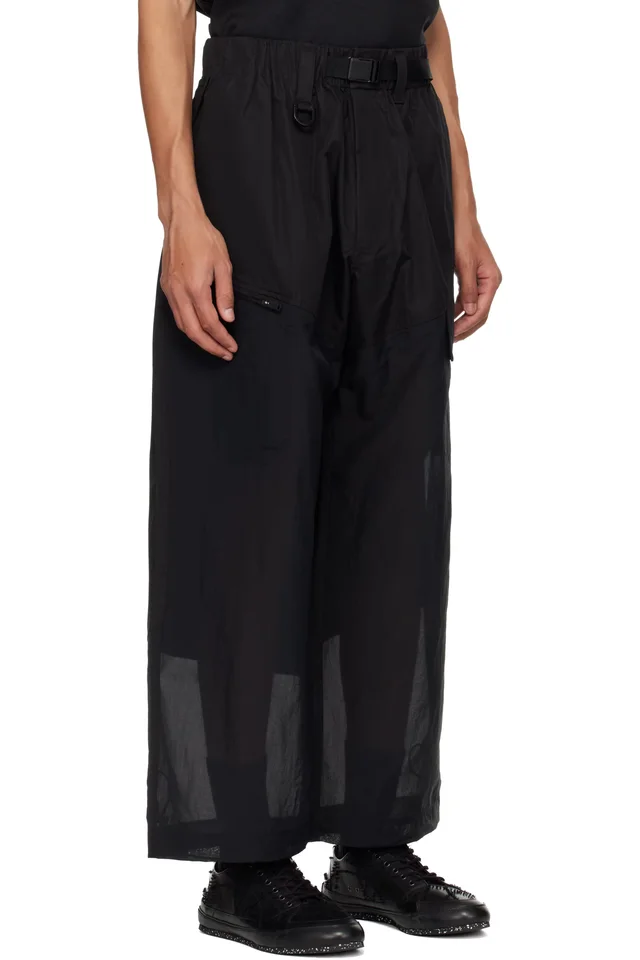 Y-3 Black UT Straightleg Cargo Pants, photo 2 of 4 from SSENSE