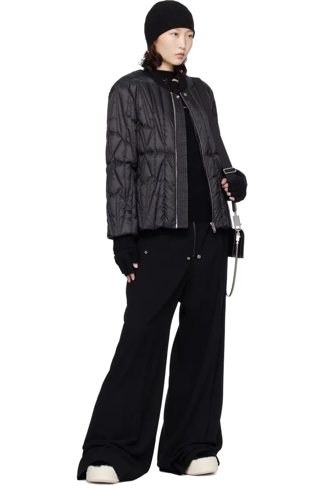 Moncler + Rick Owens Black Geocamo Flight Down Jacket, photo 5 of 5 from SSENSE