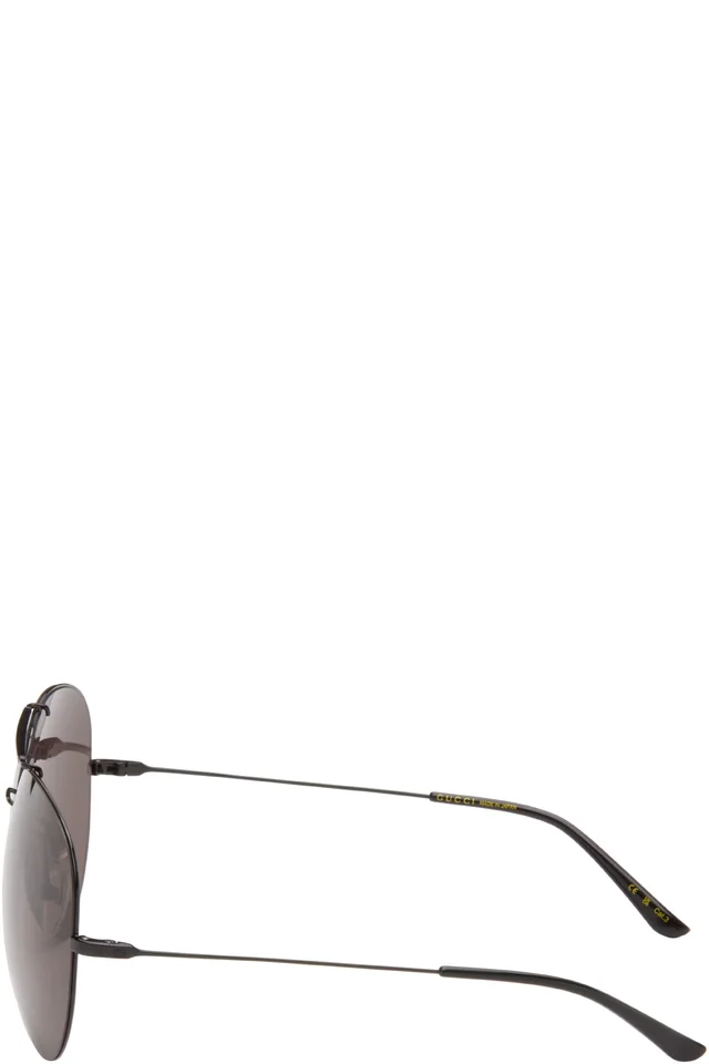 Gucci Black Sign Sunglasses, photo 3 of 4 from SSENSE